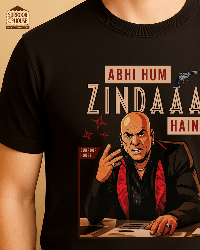 ‘Abhi Hum Zinda Hain' Printed Premium Regular Fit Unisex T-Shirt | Ultra Soft Feel | 100% Cotton With Zero Irritation