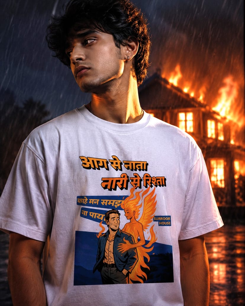 'Naari Se Rishta’ Luxury Oversized Unisex T-Shirt | 100% Cotton With Heavy Luxurious Feel
