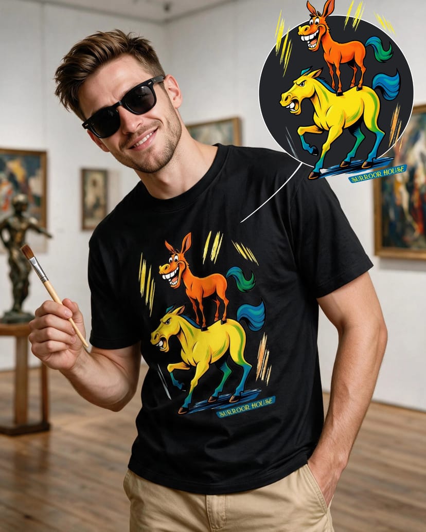 'Majnubhai Painting’ Luxury Oversized Unisex T-Shirt | 100% Cotton With Heavy Luxurious Feel